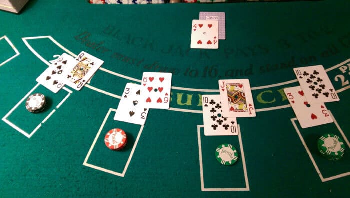 Blackjack table